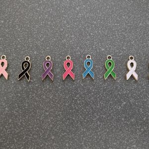 Colorful Awareness Ribbon Charm (Pick one )